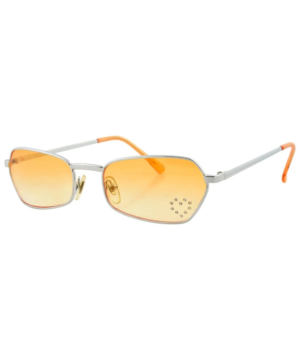 T.Y.V.M. Orange/Heart Rimless Sunglasses sold by Giant Vintage product image thumbnail 2