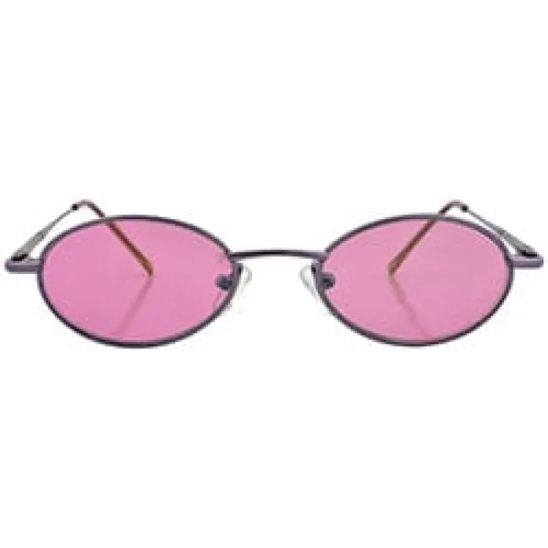 ROAR Gun/Rose Micro Oval Sunglasses sold by Giant Vintage