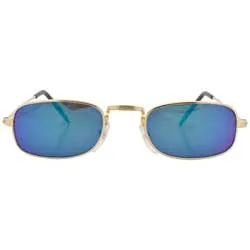 RAYS Gold/Blue Square Sunglasses sold by Giant Vintage