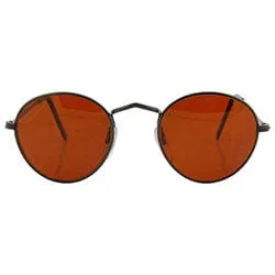 TAFT Black/Rust Round Sunglasses sold by Giant Vintage