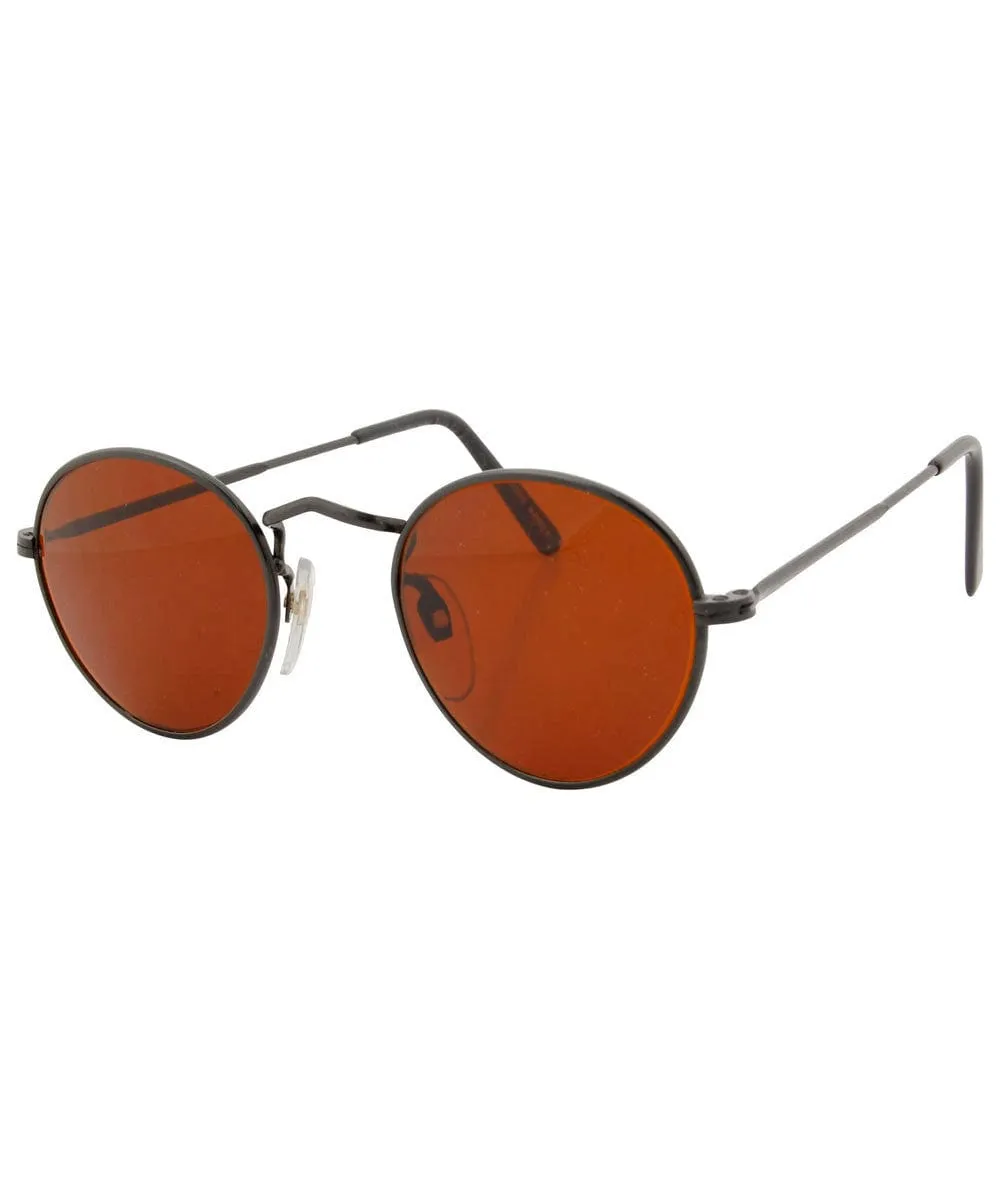 TAFT Black/Rust Round Sunglasses sold by Giant Vintage product image thumbnail 2