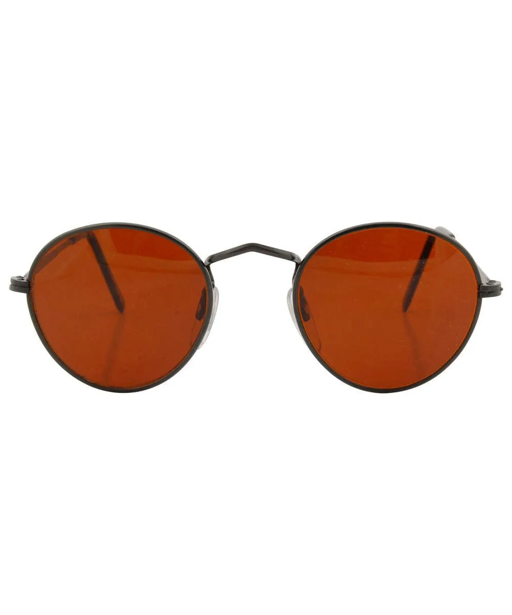 TAFT Black/Rust Round Sunglasses sold by Giant Vintage product image thumbnail 3