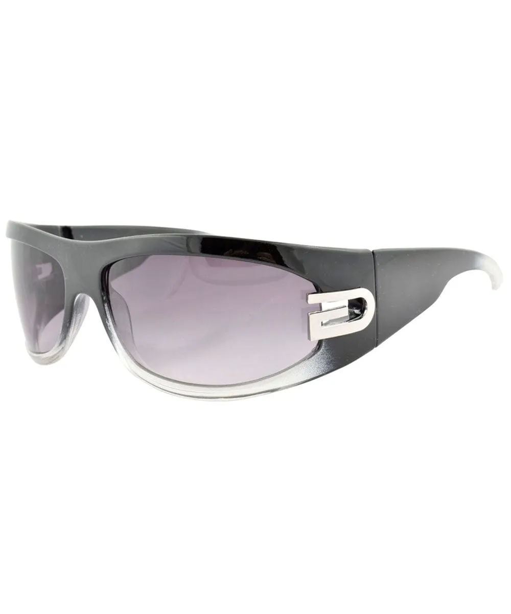 VISIBLE Black/Crystal Oversized Sunglasses sold by Giant Vintage product image thumbnail 2