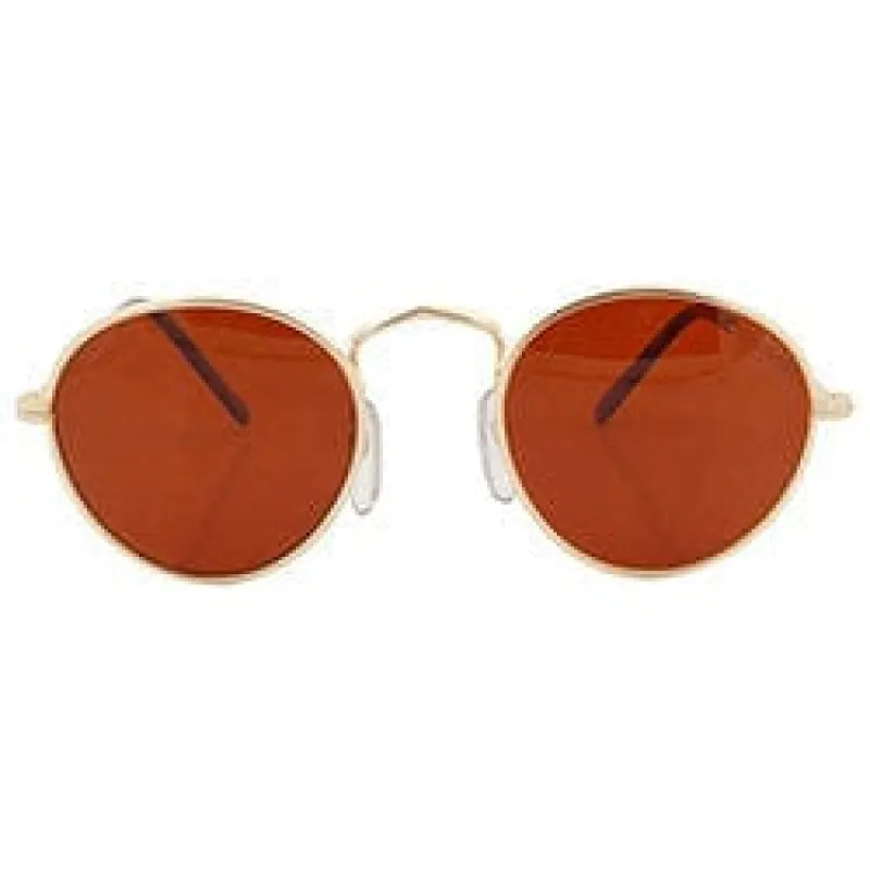 TAFT Gold/Rust Round Sunglasses sold by Giant Vintage
