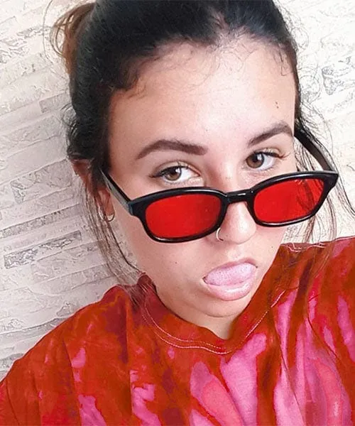 ANARCHY Red Classic Colored Square Sunglasses sold by Giant Vintage product image thumbnail 3