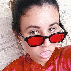 ANARCHY Red Classic Colored Square Sunglasses sold by Giant Vintage product image thumbnail 2