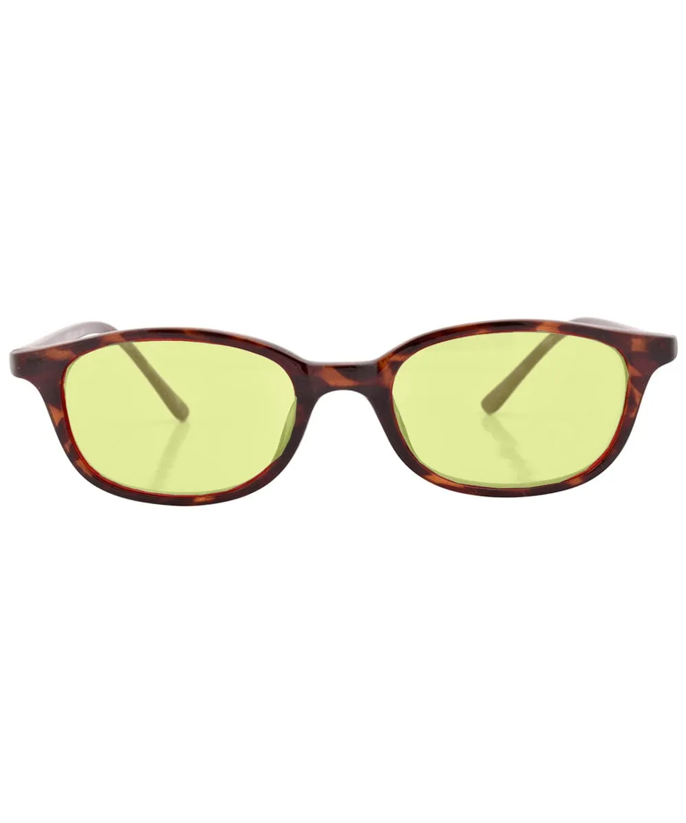MAZZY Demi/Yellow Classic Colored Y2K Sunglasses sold by Giant Vintage product image thumbnail 3