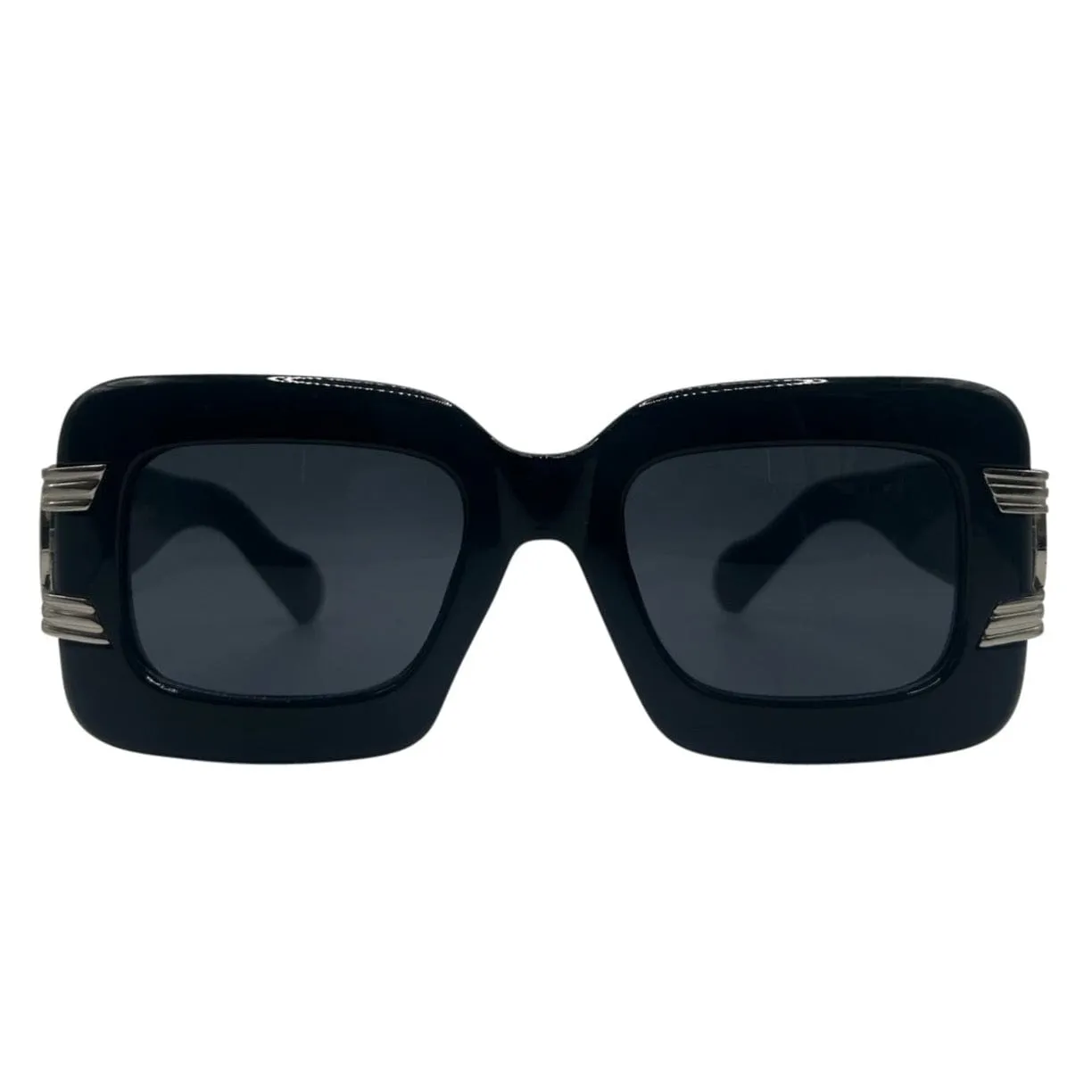 SMASH Black/Silver Oversized Sunglasses sold by Giant Vintage