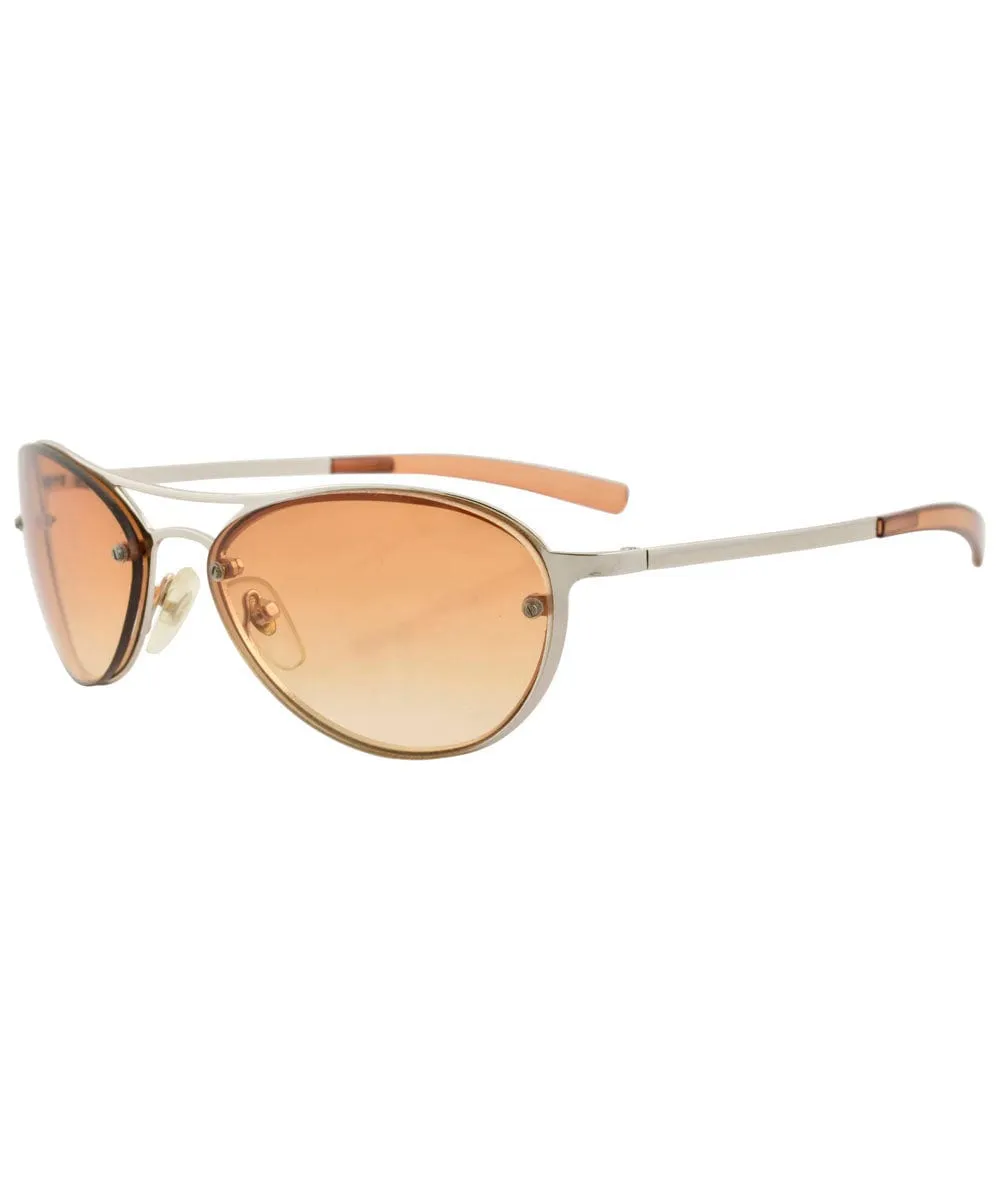 DUBBA Brown/Silver Micro Aviator Sunglasses sold by Giant Vintage product image thumbnail 2