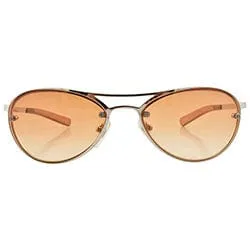 DUBBA Brown/Silver Micro Aviator Sunglasses sold by Giant Vintage