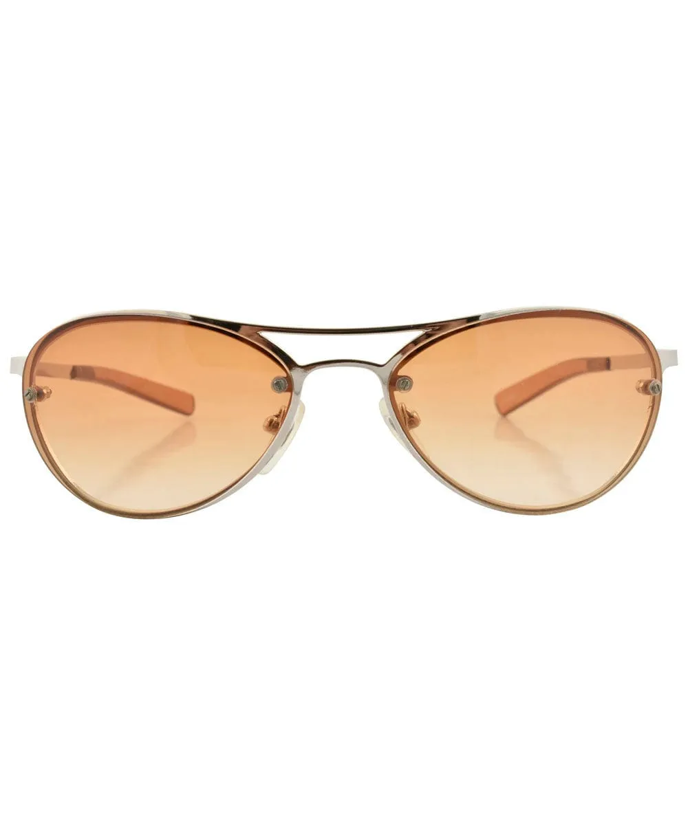 DUBBA Brown/Silver Micro Aviator Sunglasses sold by Giant Vintage product image thumbnail 3