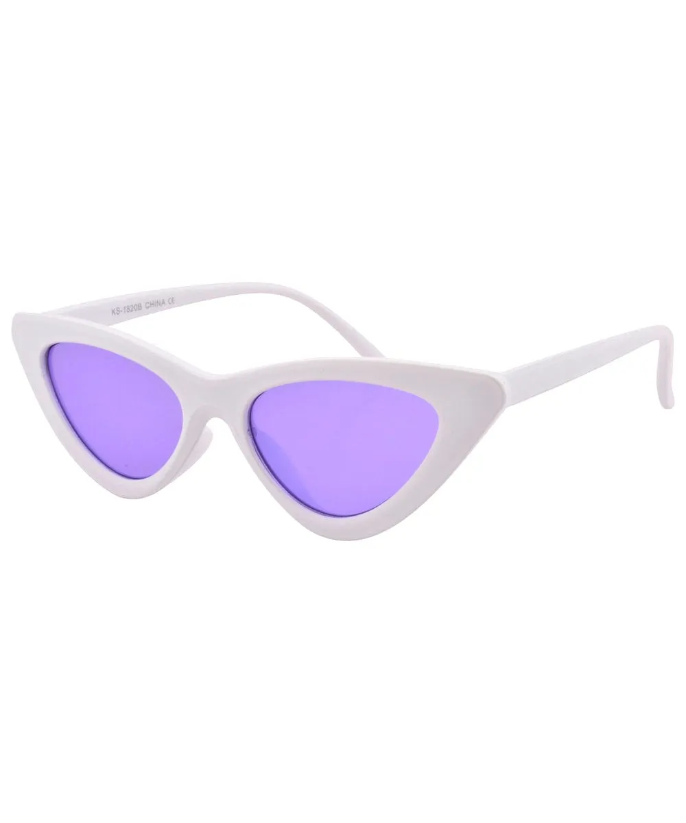 HOTSIE White/Purple Cat-Eye Sunglasses sold by Giant Vintage product image thumbnail 2
