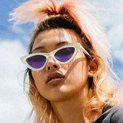 HOTSIE White/Purple Cat-Eye Sunglasses sold by Giant Vintage product image thumbnail 3