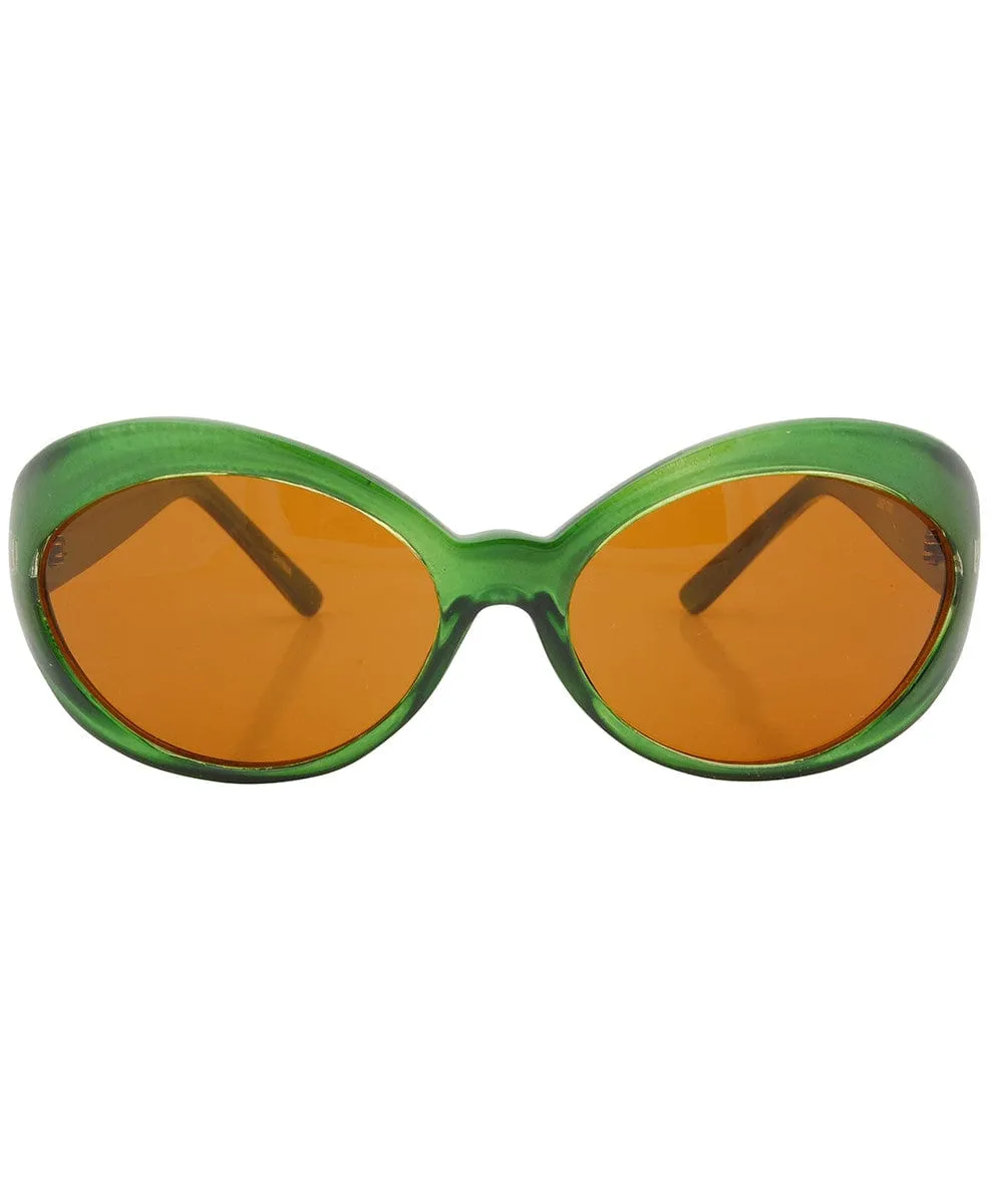 FUTUREFOX Green Bug-Eye Sunglasses sold by Giant Vintage