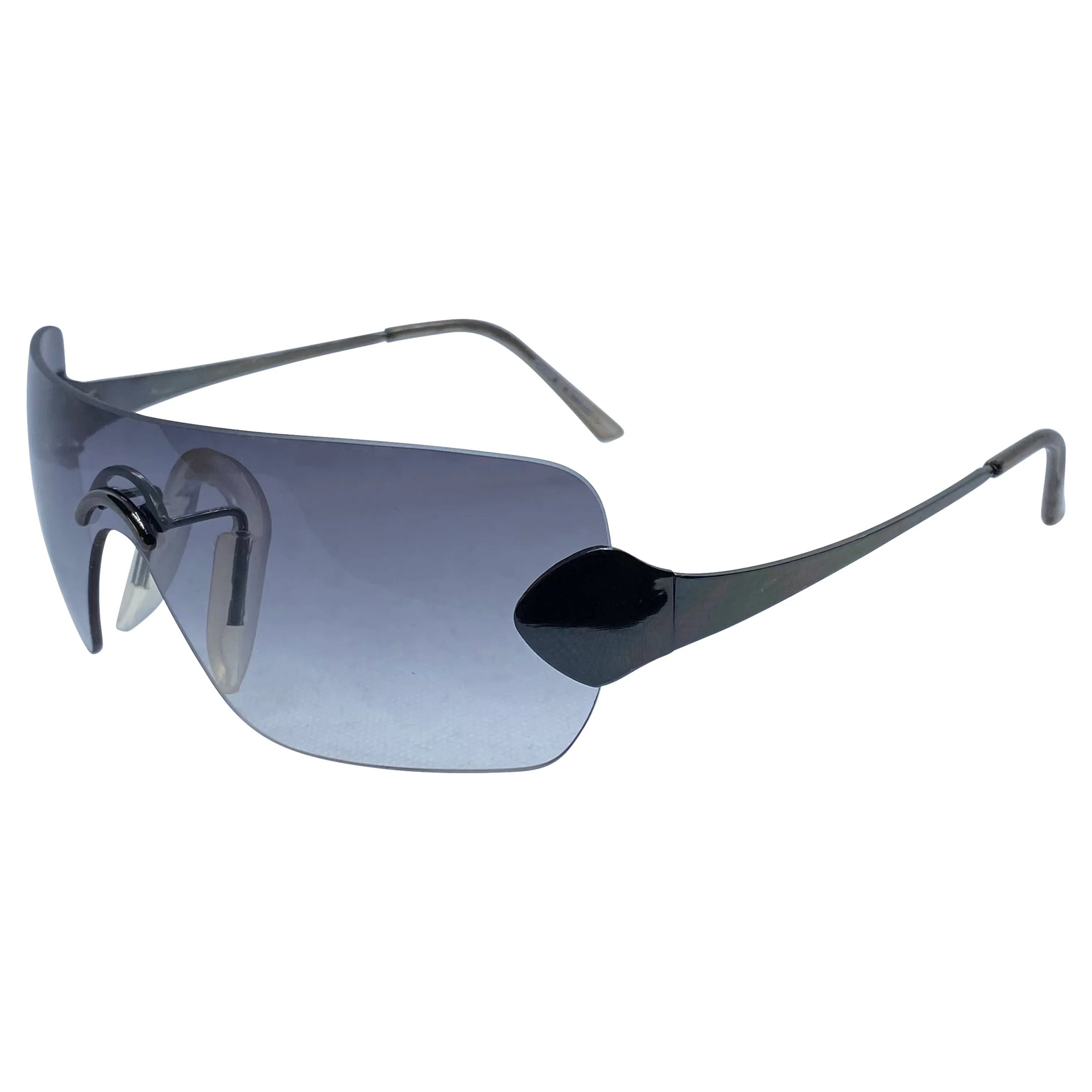 TONER Smoke Y2K Rimless Sunglasses sold by Giant Vintage product image thumbnail 3