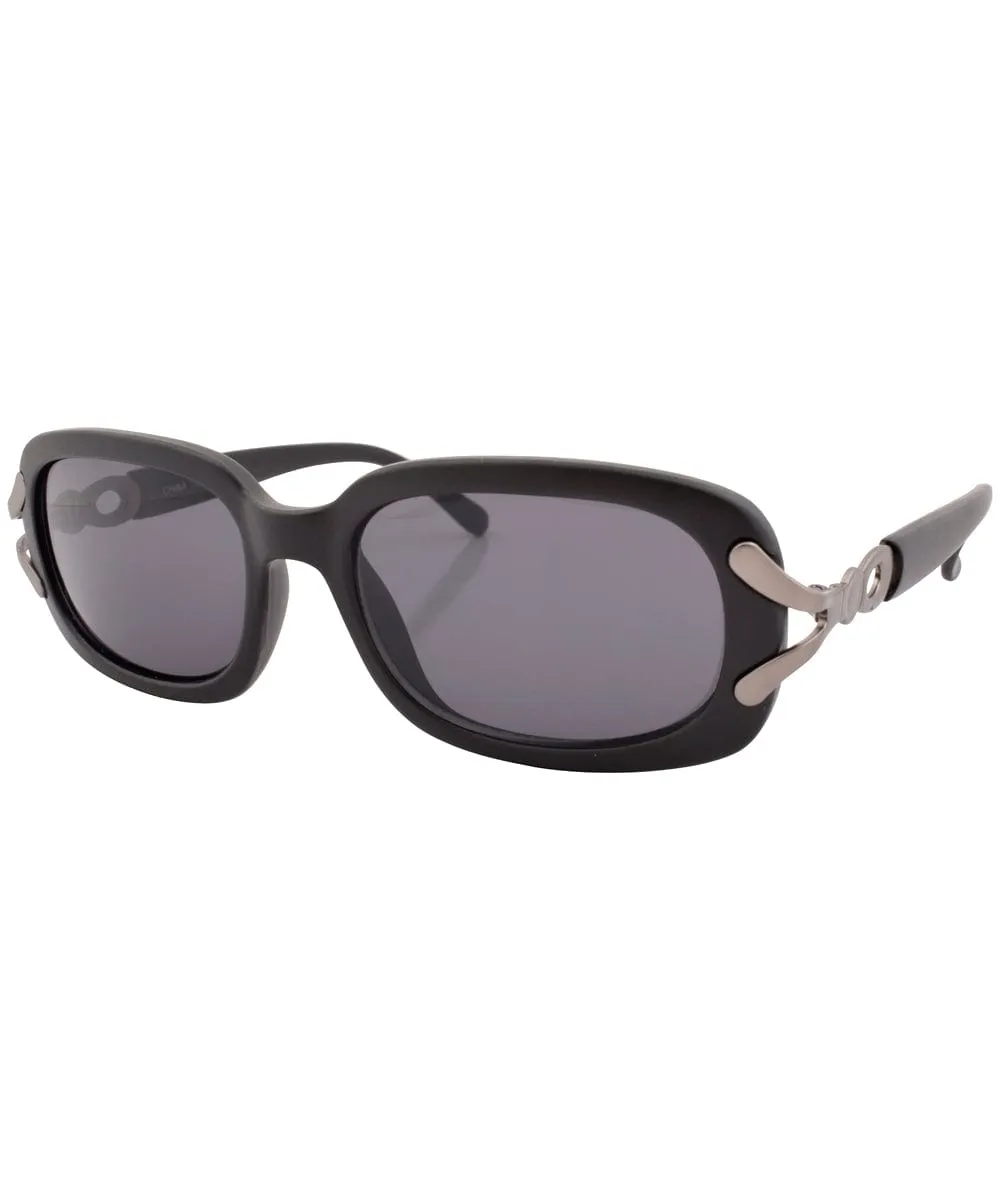 SUNDAY Matte Black Square Sunglasses sold by Giant Vintage product image thumbnail 2