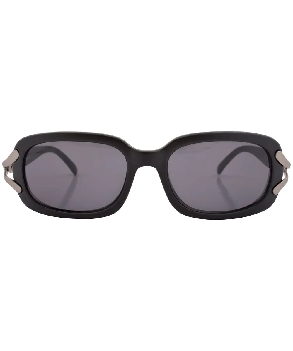 SUNDAY Matte Black Square Sunglasses sold by Giant Vintage product image thumbnail 3
