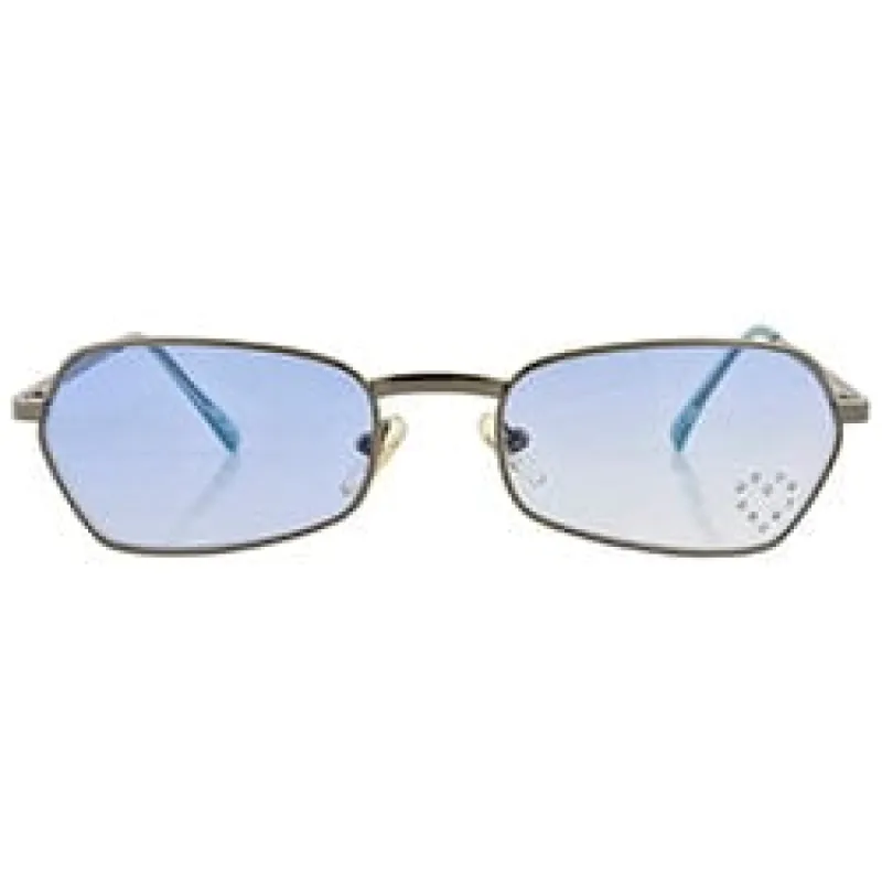 T.Y.V.M. Blue/Heart Rimless Sunglasses sold by Giant Vintage