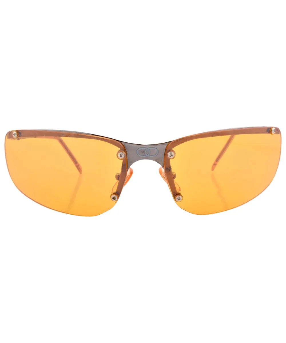 DOUBLE Yellow Rimless Sunglasses sold by Giant Vintage product image thumbnail 3
