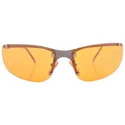 DOUBLE Yellow Rimless Sunglasses sold by Giant Vintage