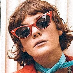 PEPS Red Cat-Eye Sunglasses sold by Giant Vintage product image thumbnail 3