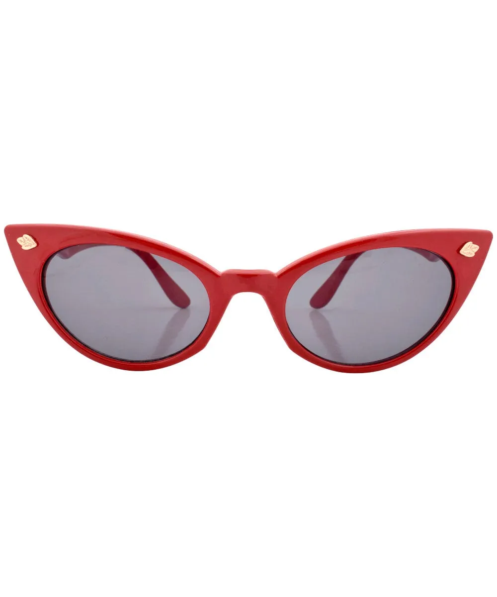 PEPS Red Cat-Eye Sunglasses sold by Giant Vintage
