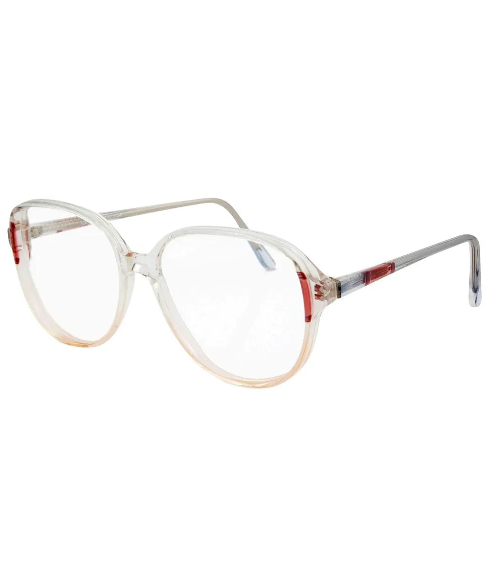 POSEY Burgundy Clear Glasses sold by Giant Vintage product image thumbnail 2