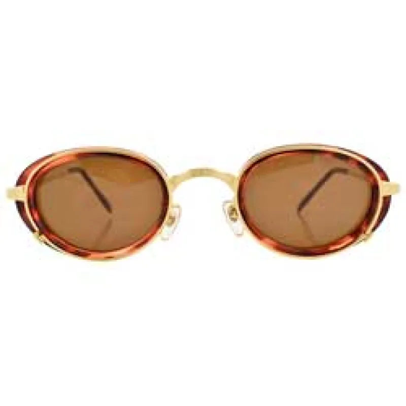 KAFKA Tortoise/Gold Oval Sunglasses sold by Giant Vintage