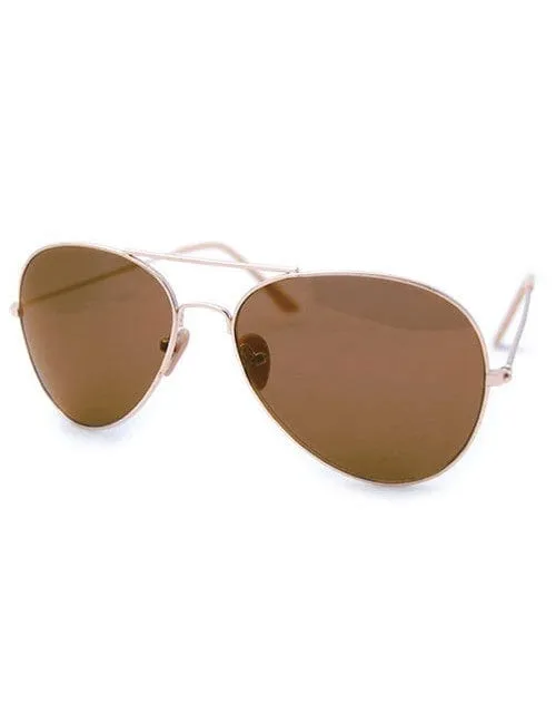THE LAW Gold/Amber Aviator Sunglasses sold by Giant Vintage product image thumbnail 2