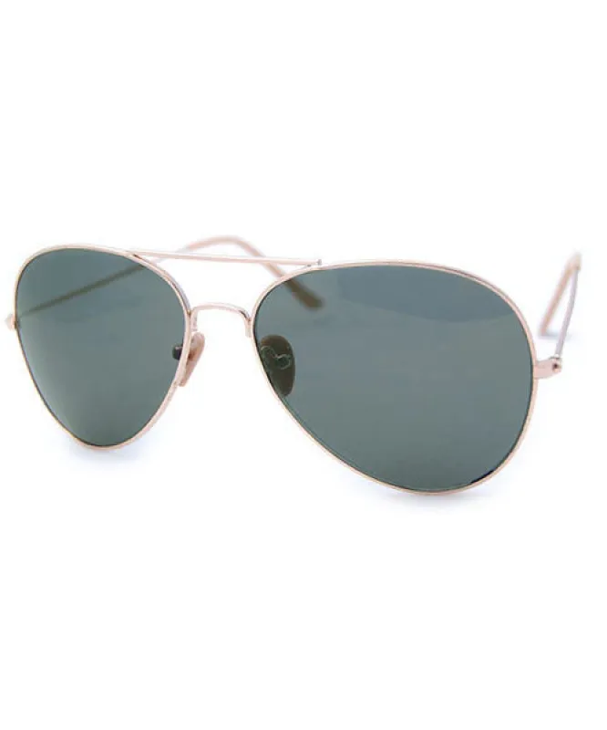 THE LAW Gold (Tan) Aviator Sunglasses sold by Giant Vintage
