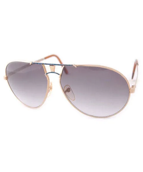 VOLUME Gold/Blue Aviator Sunglasses sold by Giant Vintage product image thumbnail 2