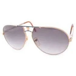 VOLUME Gold/Blue Aviator Sunglasses sold by Giant Vintage