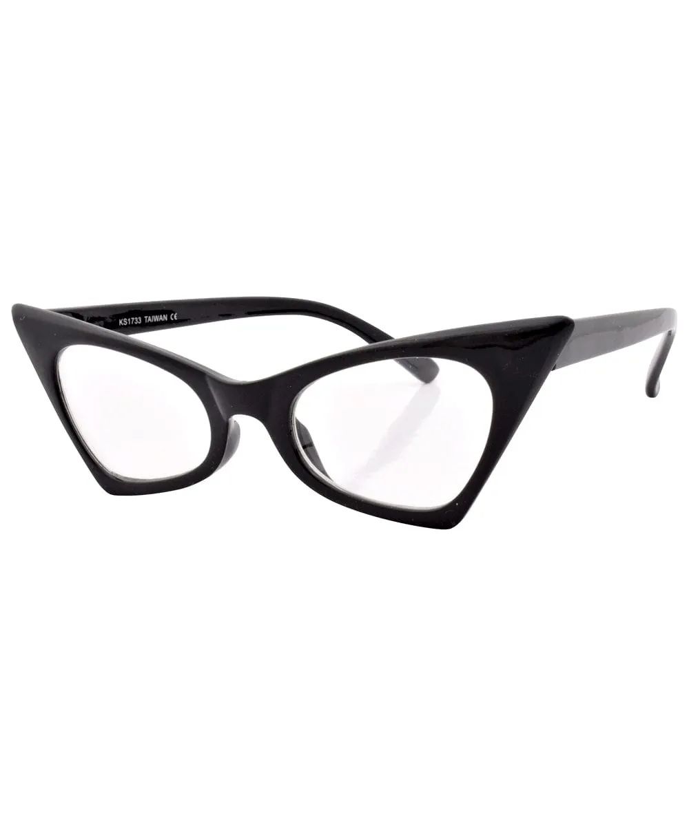 KADILLAC Matte Black/Clear Glasses sold by Giant Vintage product image thumbnail 2