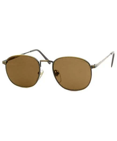 BRIGADE Brass Square Sunglasses sold by Giant Vintage product image thumbnail 2