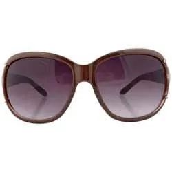 GLOBAL Brown Oversized Sunglasses sold by Giant Vintage