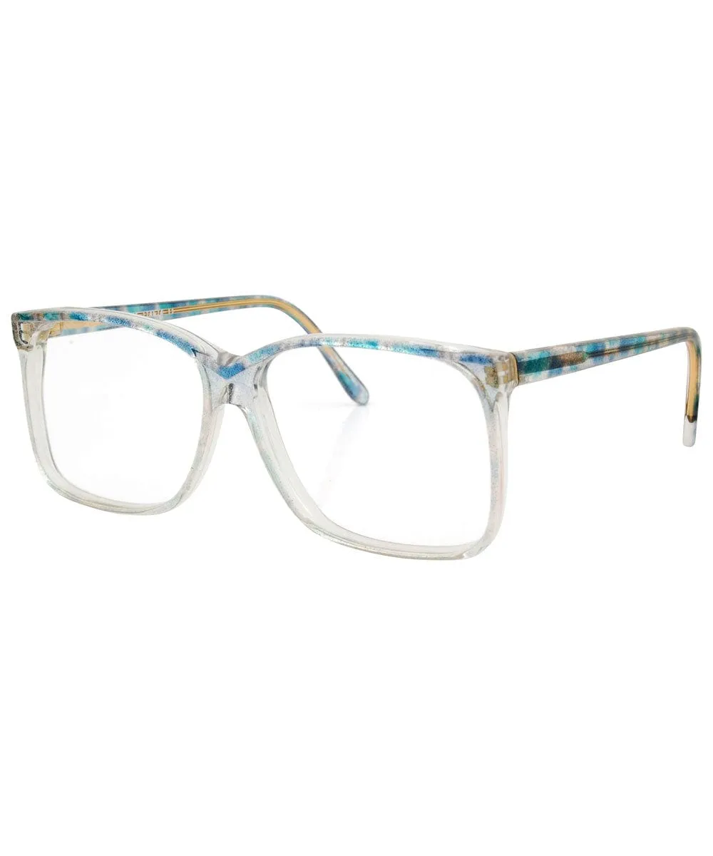 TEENA Blue Clear Glasses sold by Giant Vintage product image thumbnail 2