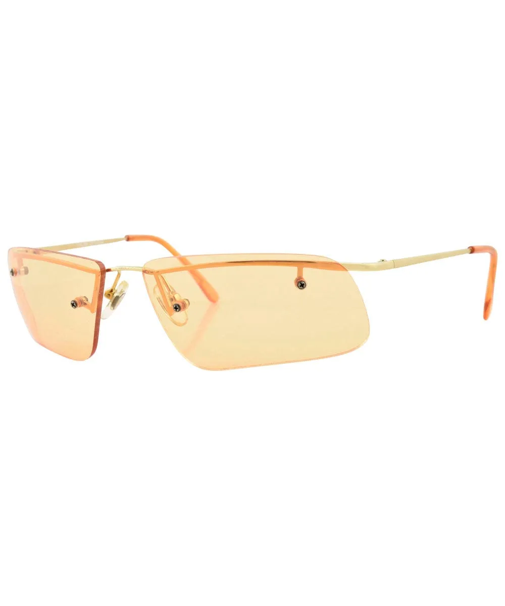 PECKER Orange Rimless Sunglasses sold by Giant Vintage product image thumbnail 2