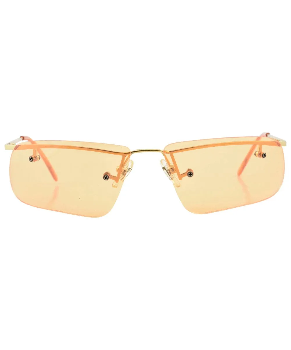 PECKER Orange Rimless Sunglasses sold by Giant Vintage product image thumbnail 3