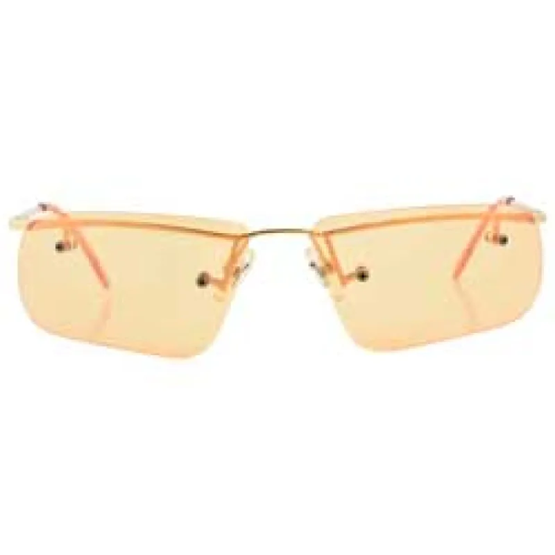 PECKER Orange Rimless Sunglasses sold by Giant Vintage