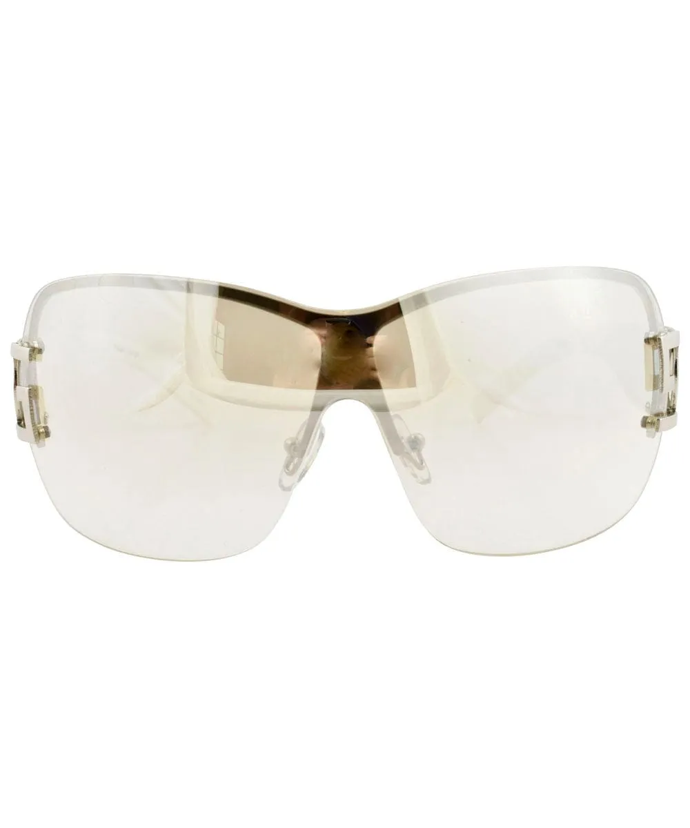 LETHAL White/Flash Rimless Sunglasses sold by Giant Vintage product image thumbnail 3
