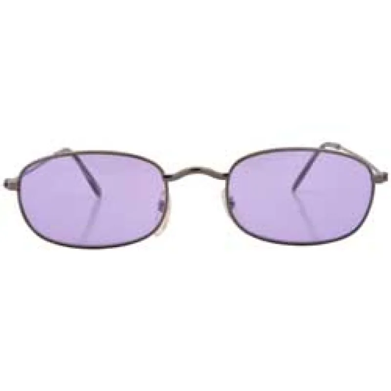 OUTSIDER Purple/Gun Square Sunglasses sold by Giant Vintage