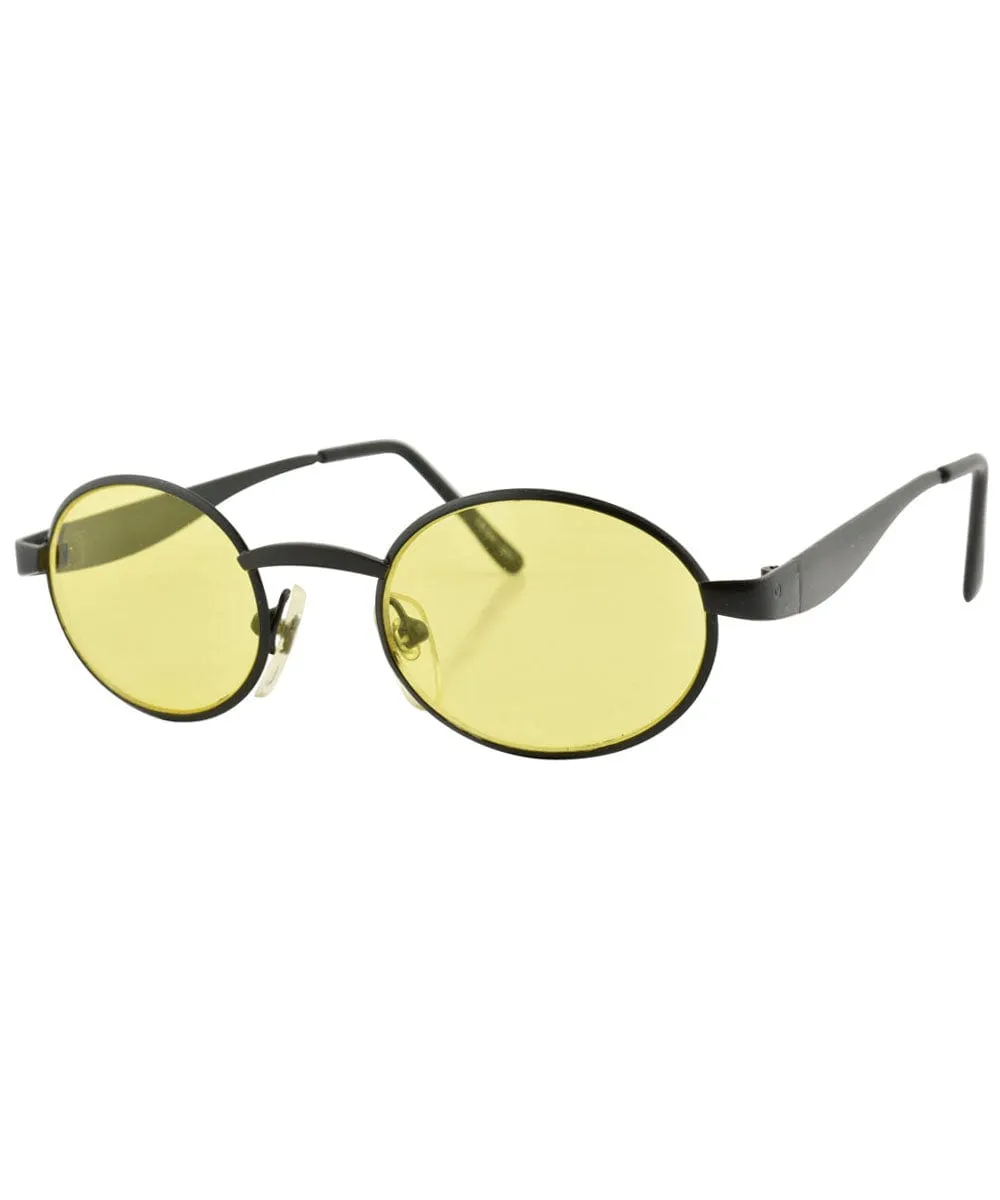 TWISTER Black Oval Sunglasses sold by Giant Vintage product image thumbnail 2