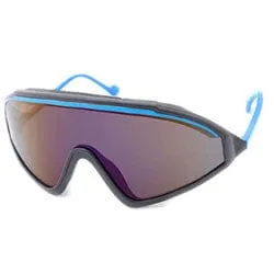 THE LIP Black/Blue Shield Sunglasses sold by Giant Vintage