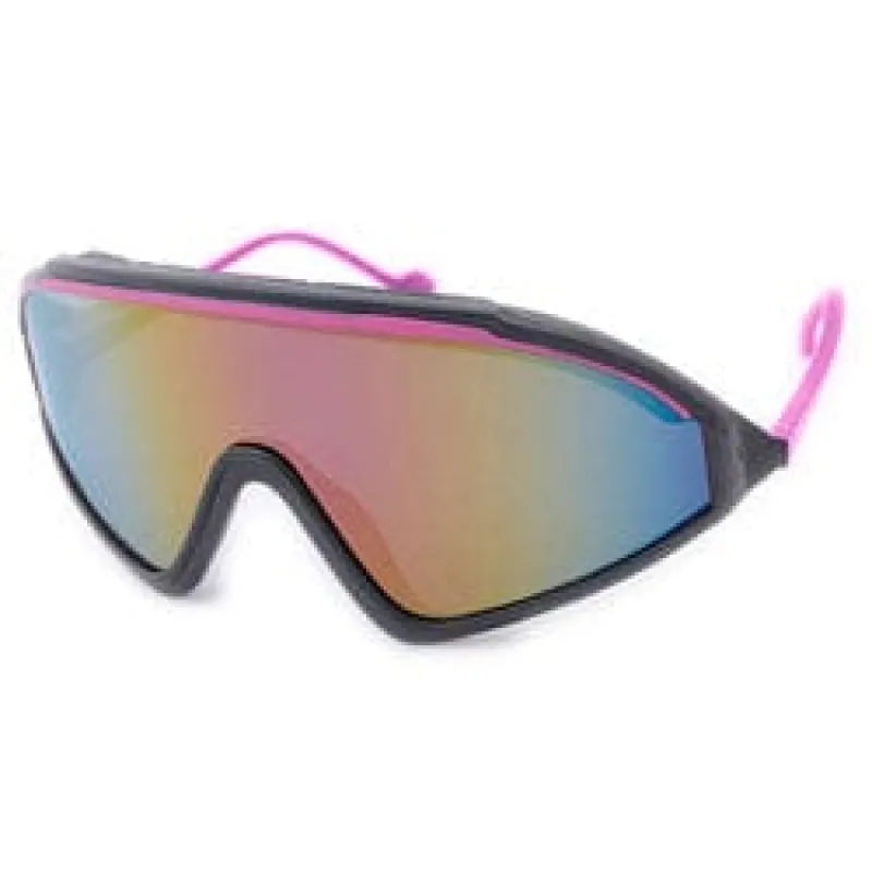THE LIP Black/Pink 90s Shield Sunglasses sold by Giant Vintage
