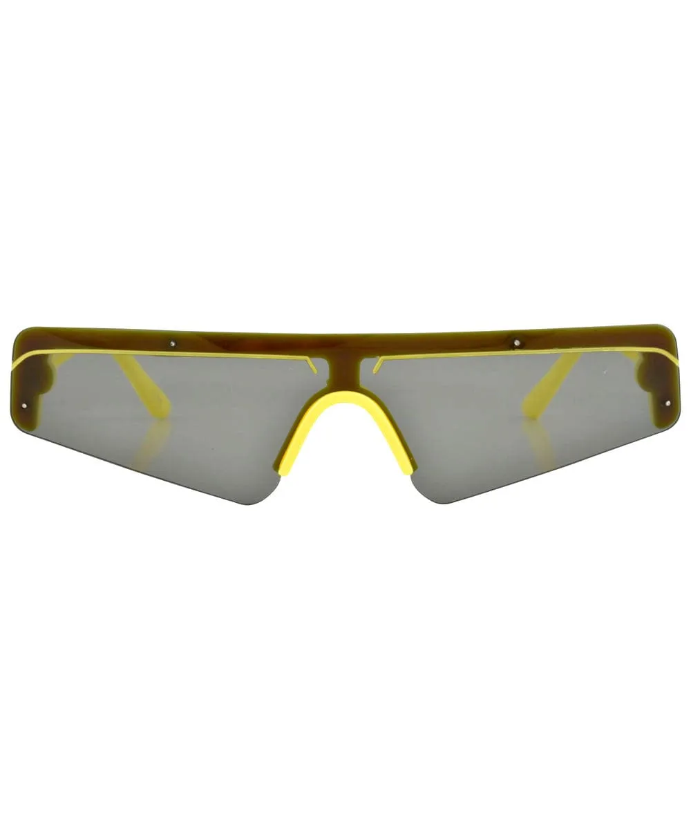 BEBOP Yellow 80s Sunglasses sold by Giant Vintage product image thumbnail 3