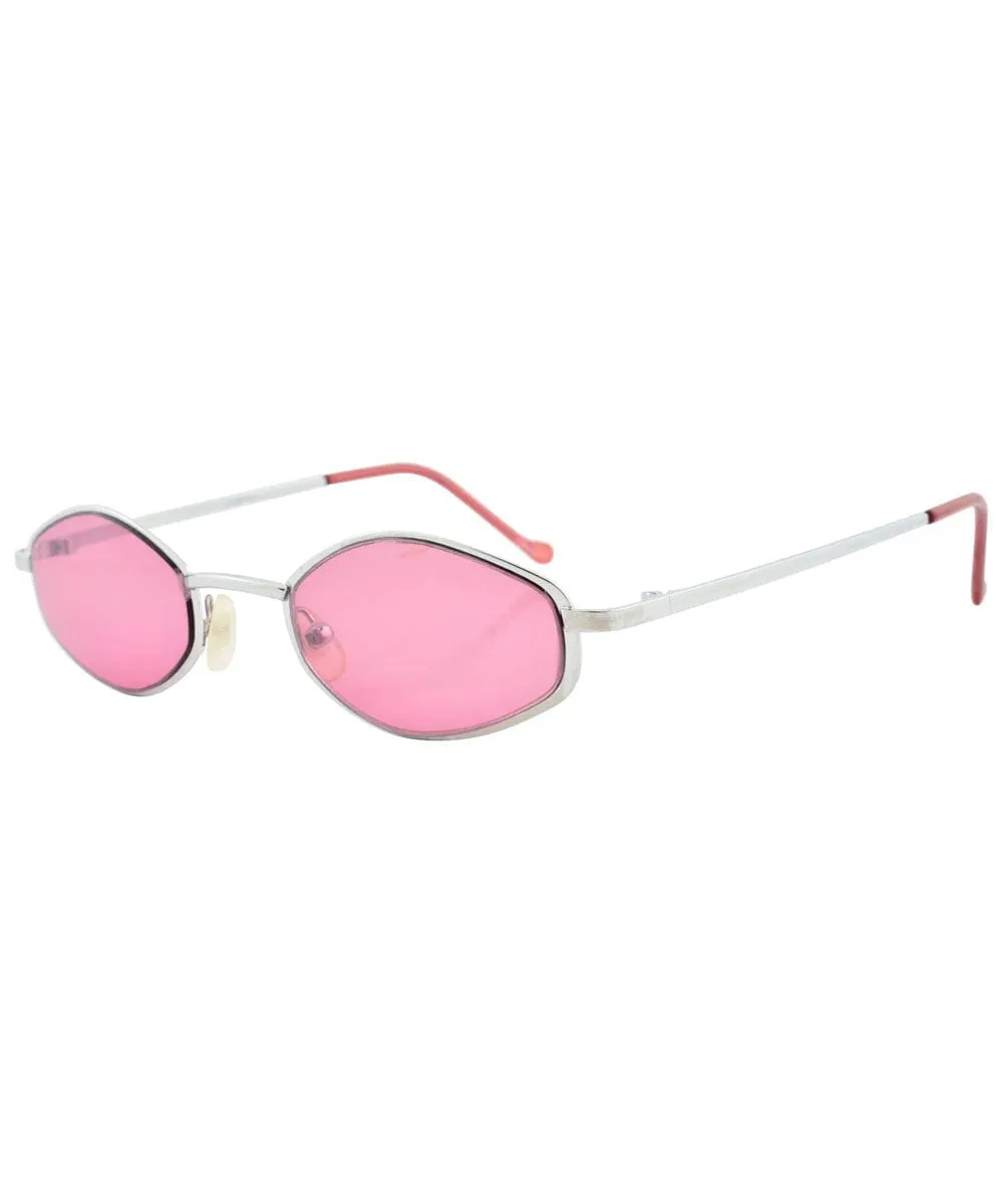 TOT Silver/Pink Micro-Diamond Sunglasses sold by Giant Vintage product image thumbnail 2