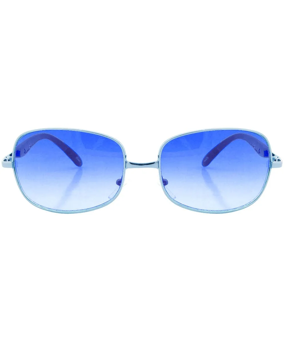 RICHES Blue/Blue Party-Ready Y2K Sunglasses sold by Giant Vintage product image thumbnail 2