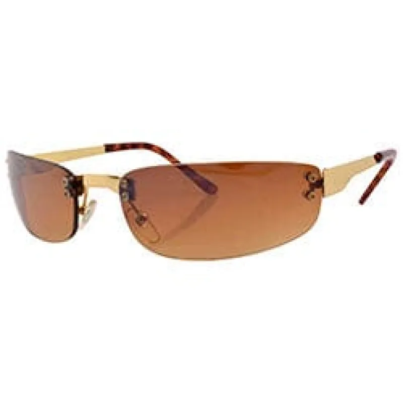 YOWZA Brown Rimless Sunglasses sold by Giant Vintage