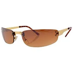 YOWZA Brown Rimless Sunglasses sold by Giant Vintage
