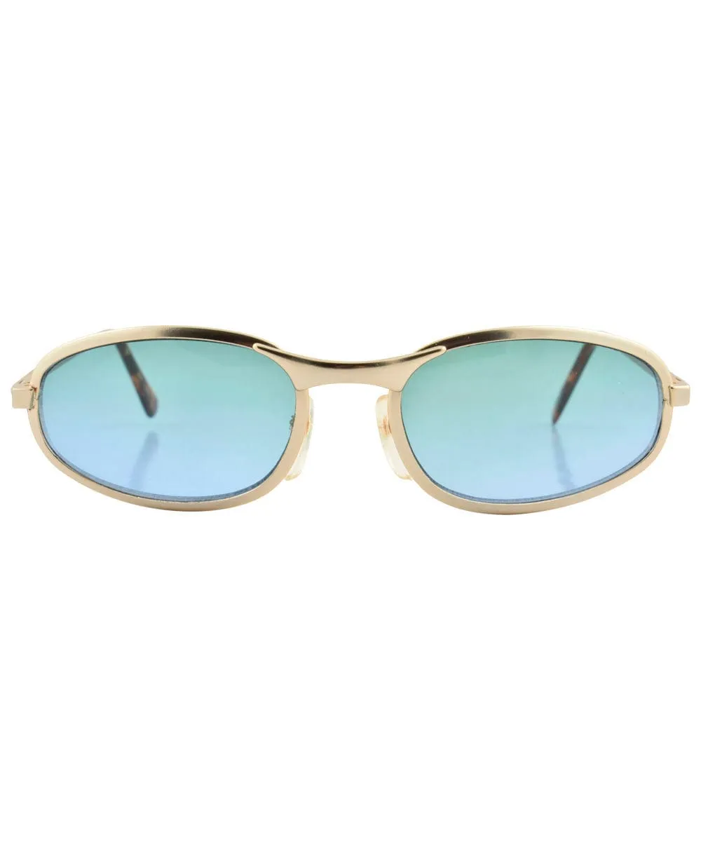 WEXLER Aqua/Gold Sports Sunglasses sold by Giant Vintage product image thumbnail 3